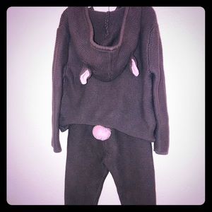Two piece bunny sweater and sweater pants